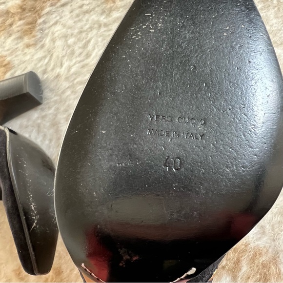 BALMAIN Paris Bootie 40 ROUSTEING black suede dual gold zip chunky heel Block 9 - Picture 8 of 13